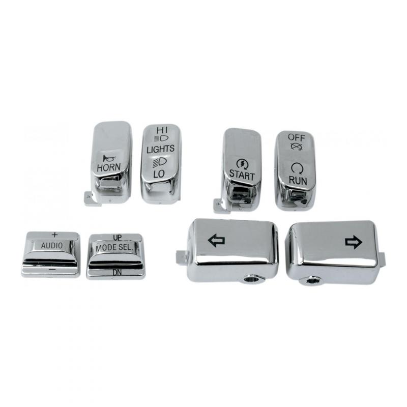 Kit boutons commodo origine Drag Specialties 8 pièces pour modèles H