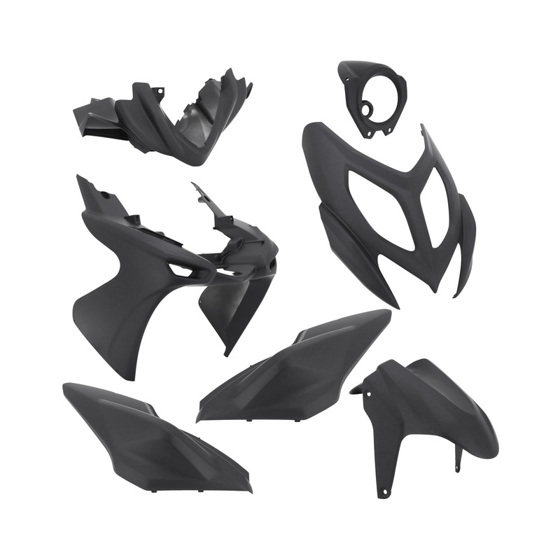 Kit carénage 7 pièces noir mat Nitro Aerox 2013-