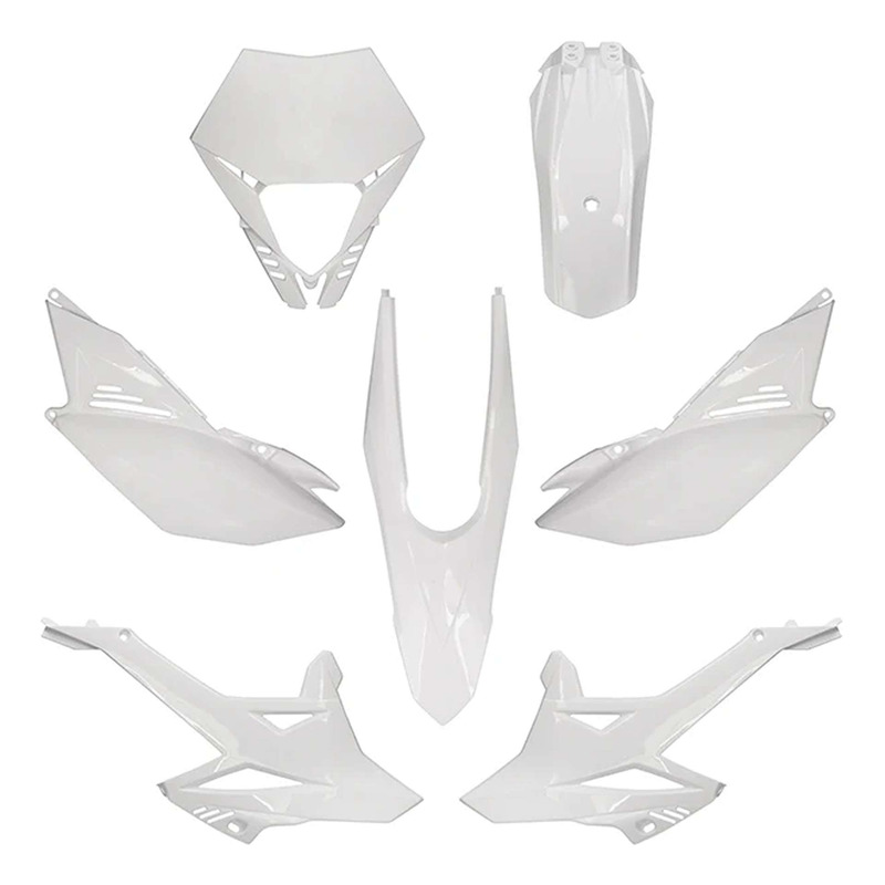 Kit carénage All Pro blanc 8 pièces Derbi Racing/Limited 2004-10