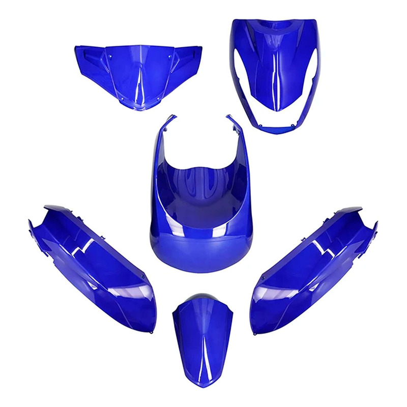 Kit carénage All Pro bleu métallisé 6 pièces Kisbee 50/100