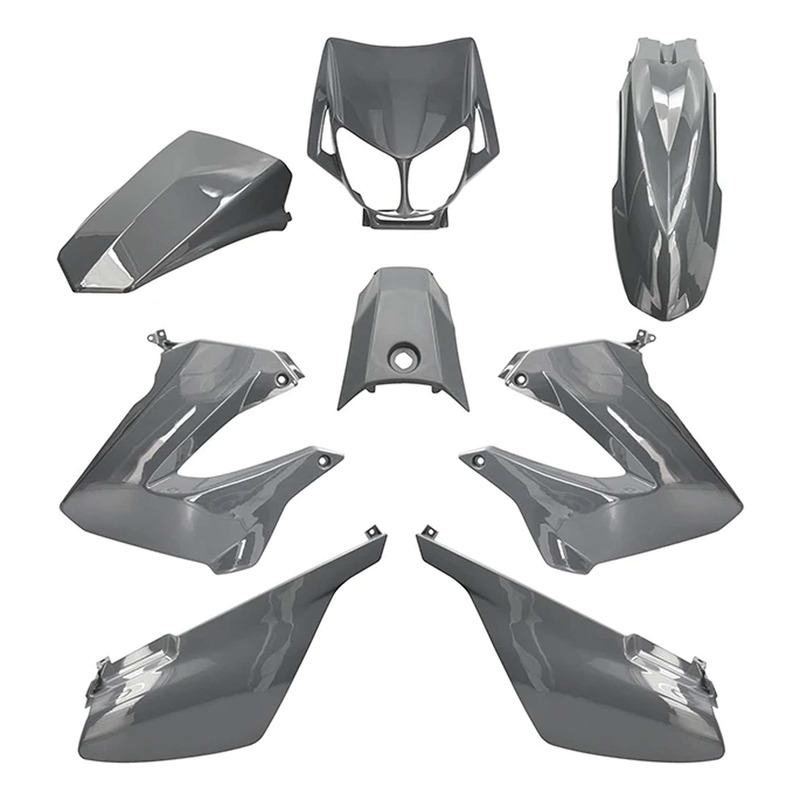 Kit carénage All Pro gris nardo 8 pièces Derbi Senda 2000-10