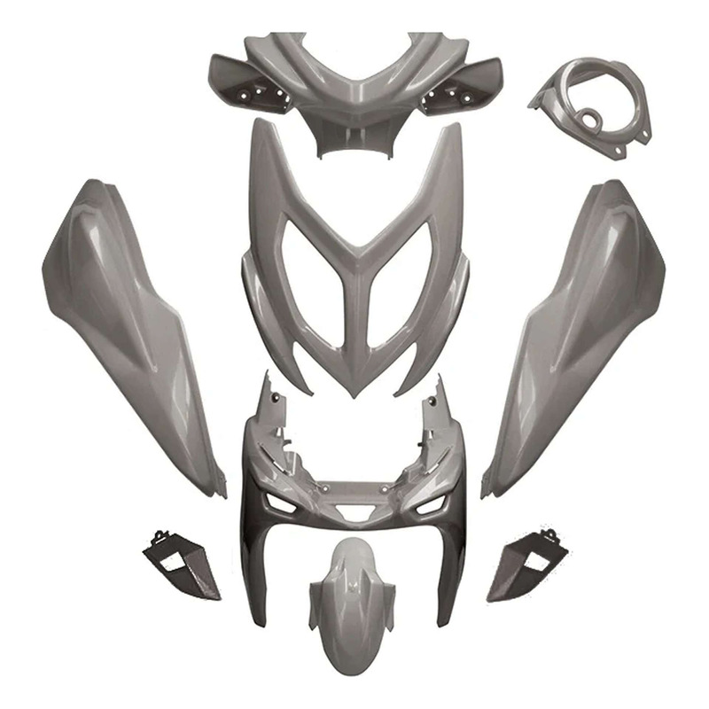 Kit carénage All Pro gris nardo 9 pièces Aerox/Nitro 13-