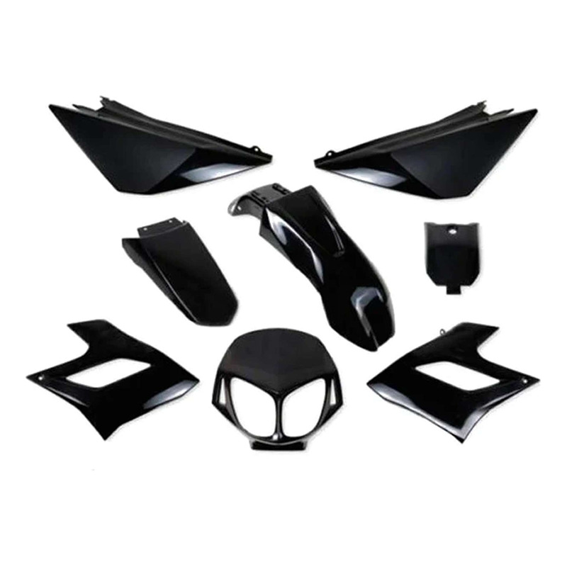 Kit carénage All Pro noir 8 pièces Derbi Racing/Limited 2004-10