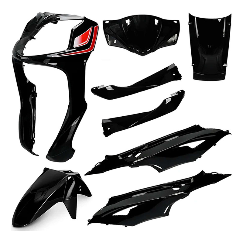 Kit carénage All Pro noir 8 pièces Sym Symphony SR 125