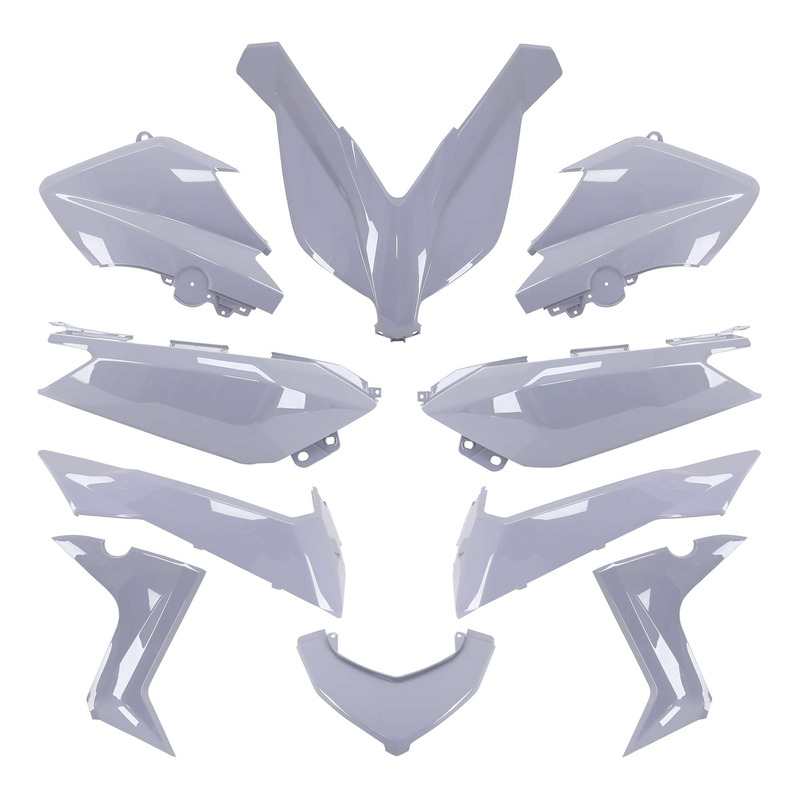 Kit carrosserie 10 pièces gris nardo 1tek Yamaha X-MAX 125 2014-17