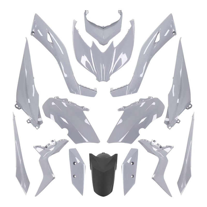 Kit carrosserie 15 pièces gris nardo 1 tek Yamaha X-MAX 125 2018-