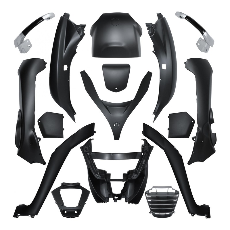 Kit carrosserie noir mat pour Piaggio 125-250-300-400-500 MP3 08-14