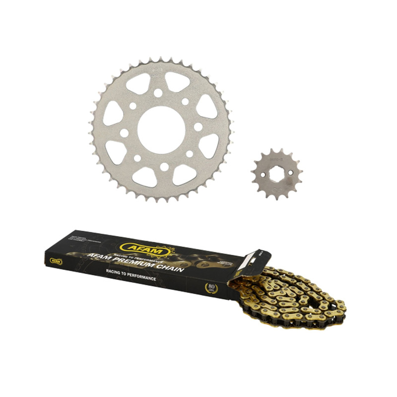 Kit chaîne Afam 15x43 Honda XL 125 K2-K3 1978-79