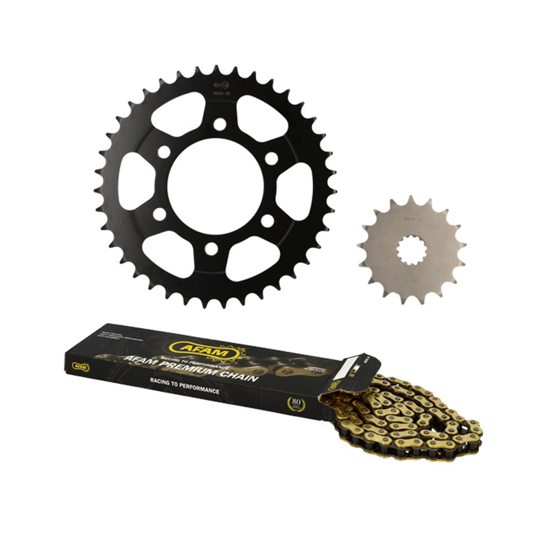 Kit chaîne Afam 17x39 Kawasaki ZX 10 R 2004-05