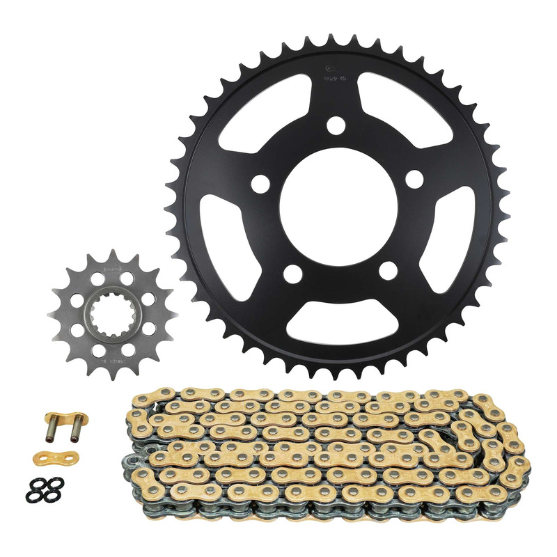 Kit chaÃ®ne Afam extra renforcÃ© 16x45 pas 520 Honda Transalp 750 XL