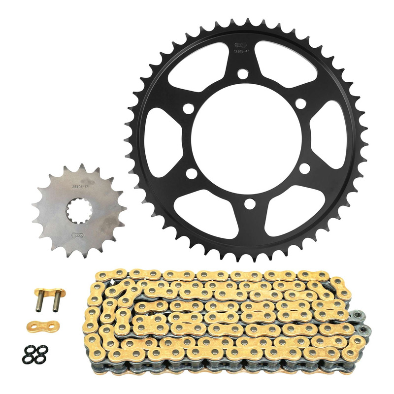 Kit chaÃ®ne Afam extra renforcÃ© 17x47 pas 525 Suzuki 800 GSX-8S