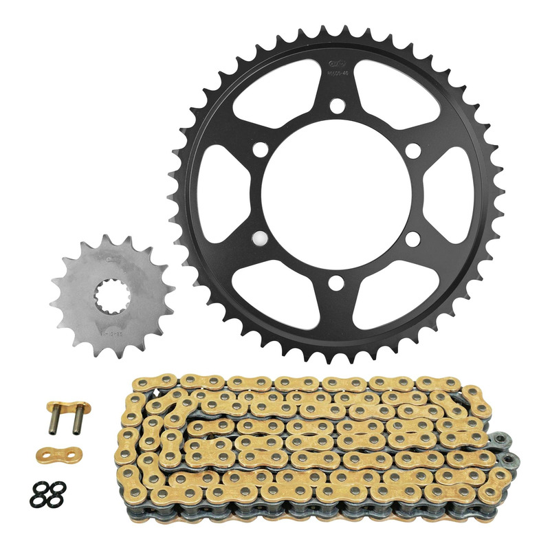 Kit chaÃ®ne Afam super renforcÃ© 16x46 pas 525 Triumph Street Triple 7