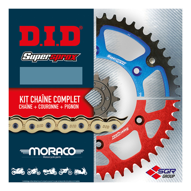 Kit chaîne DID acier Yamaha DTR 125/DTRE 93-06