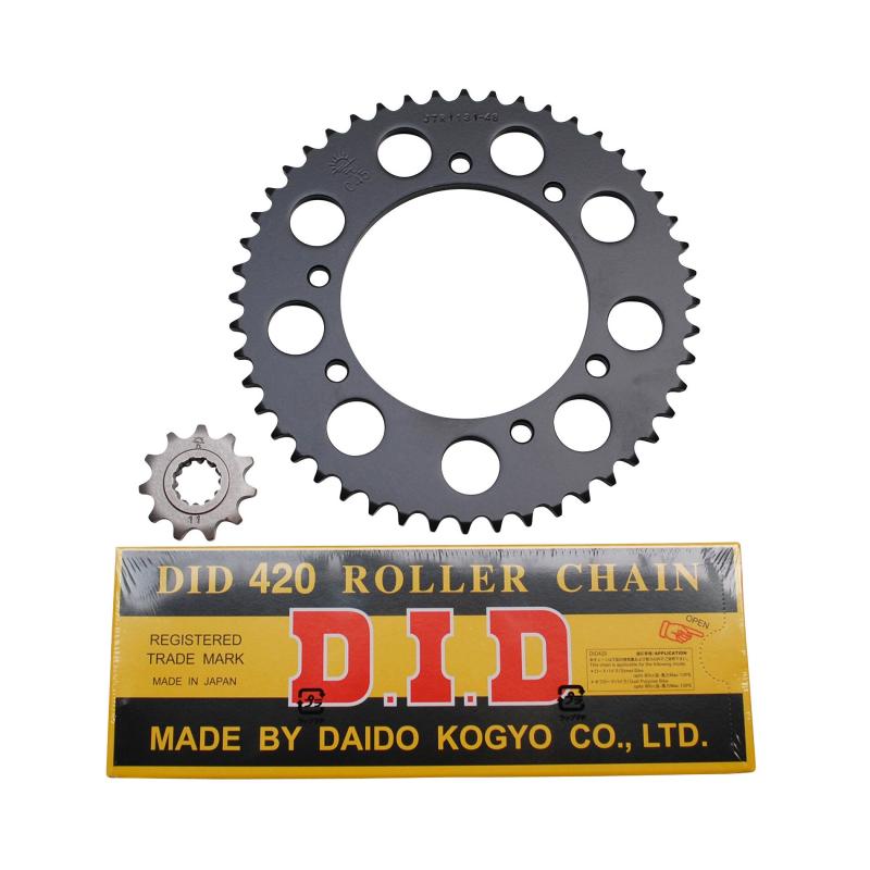 Kit chaîne DID pas 420 11x48 démultiplication d'origine alésage 105