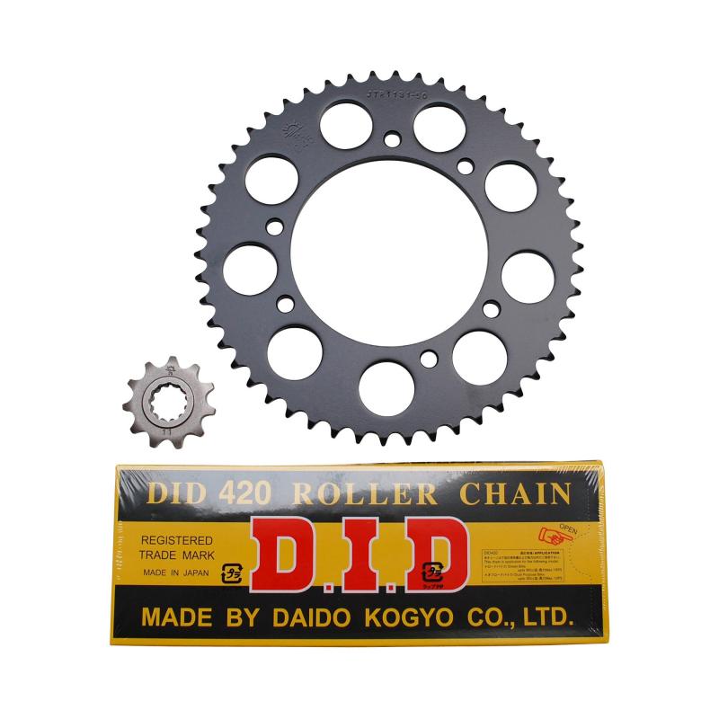 Kit chaîne DID pas 420 11x50 démultiplication d'origine alésage 105