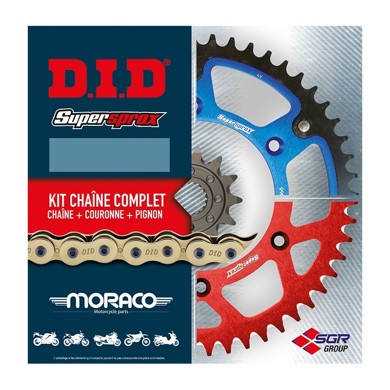 Kit chaîne DID qualité standard couronne acier attache rapide pour KTM 85 SX Grandes roues 03-17