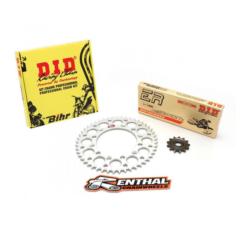 Kit chaîne DID/Renthal 420 type NZ3 12/50 couronne ultra-light anti-b
