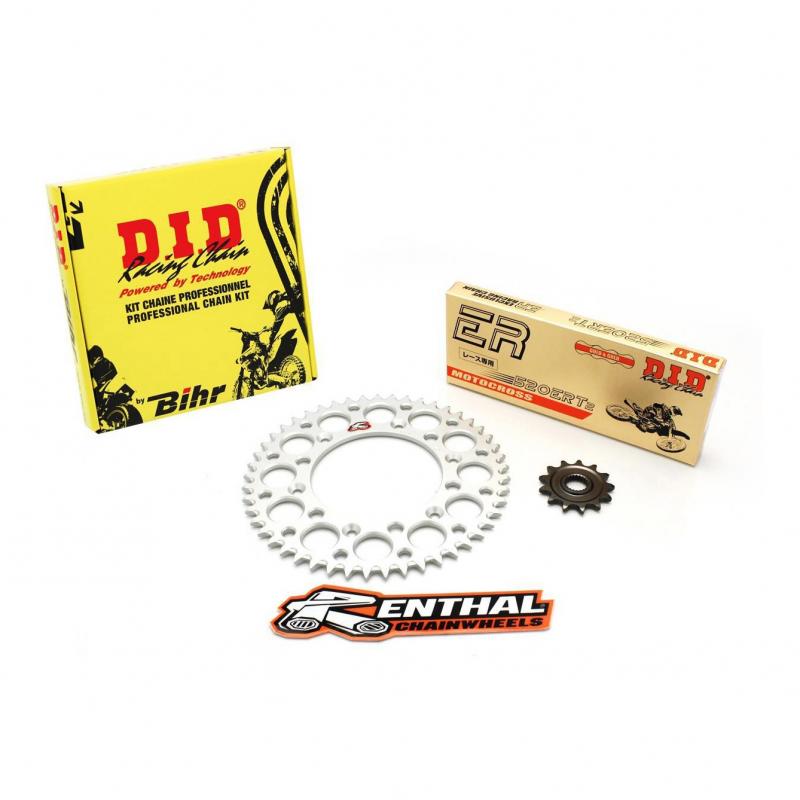 Kit chaîne DID/Renthal 520 type ZVM-X 17/42 couronne ultra-light anti