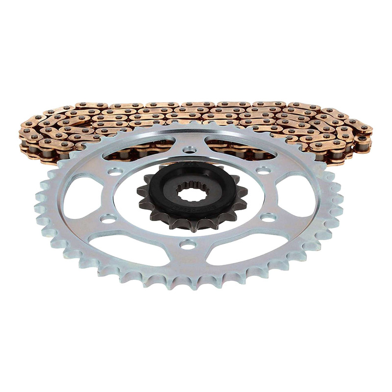 Kit chaîne EK/PBR 12x48-112m chaîne 520 MRD7 or couronne alu Kawasaki KX 125 94-98