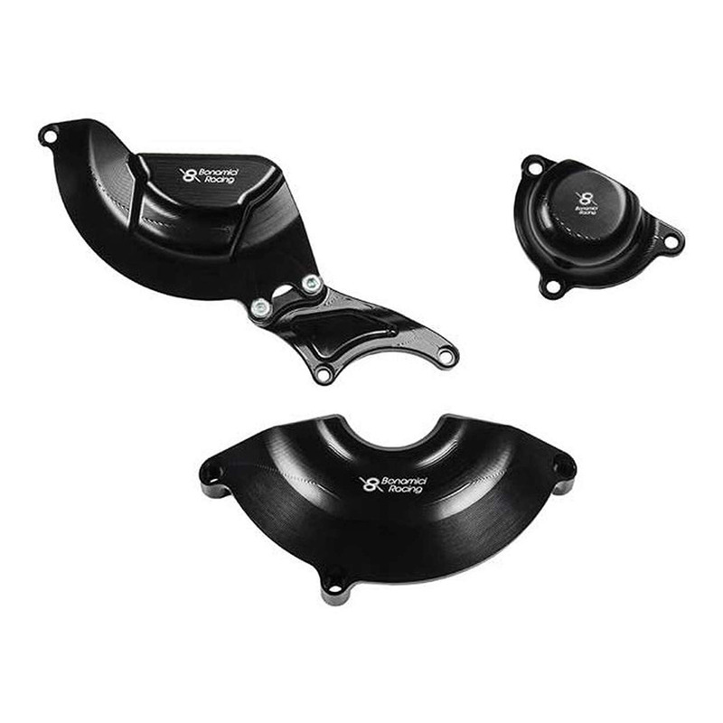 Kit couvres carters aluminium noir Bonamici Yamaha YZF-R3 15-25