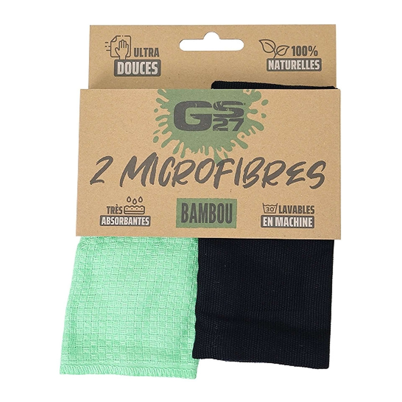 Kit de 2 microfibres en bambou GS 27 35x35 cm