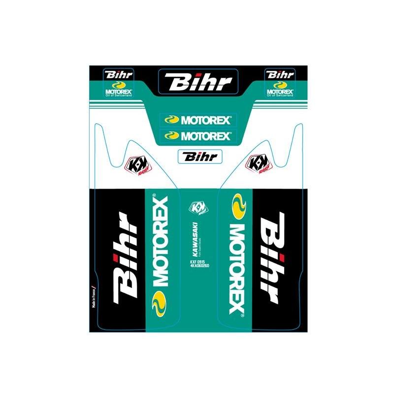 Kit de déco de fourche Kutvek Bihr/Motorex Kawasaki KXF 250