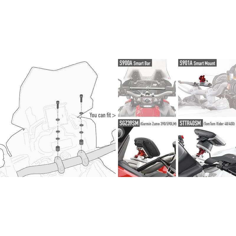 Kit de fixation Givi pour support de GPS