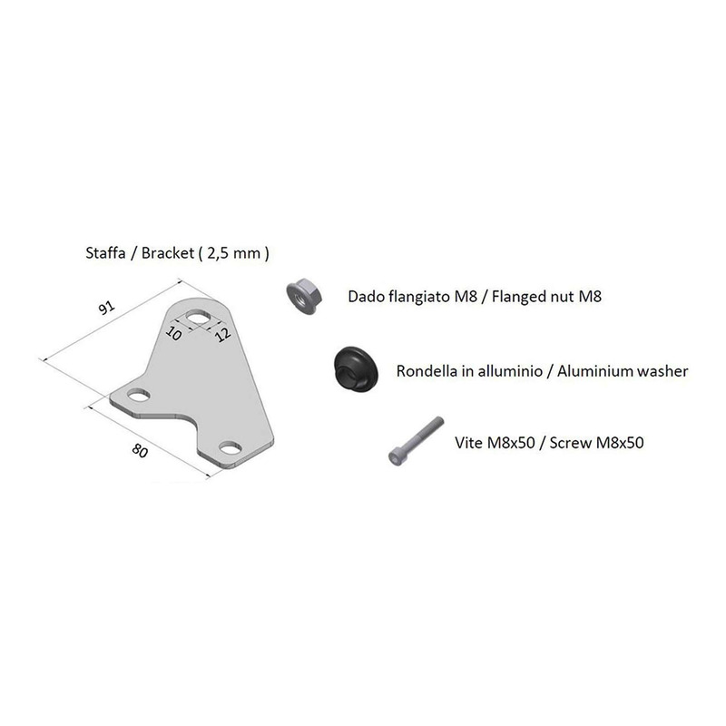 Kit de montage pour silencieux universel Mivv Speed Edge