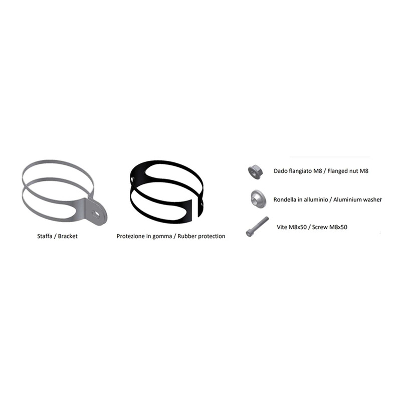 Kit de montage pour silencieux universel Mivv Oval Small