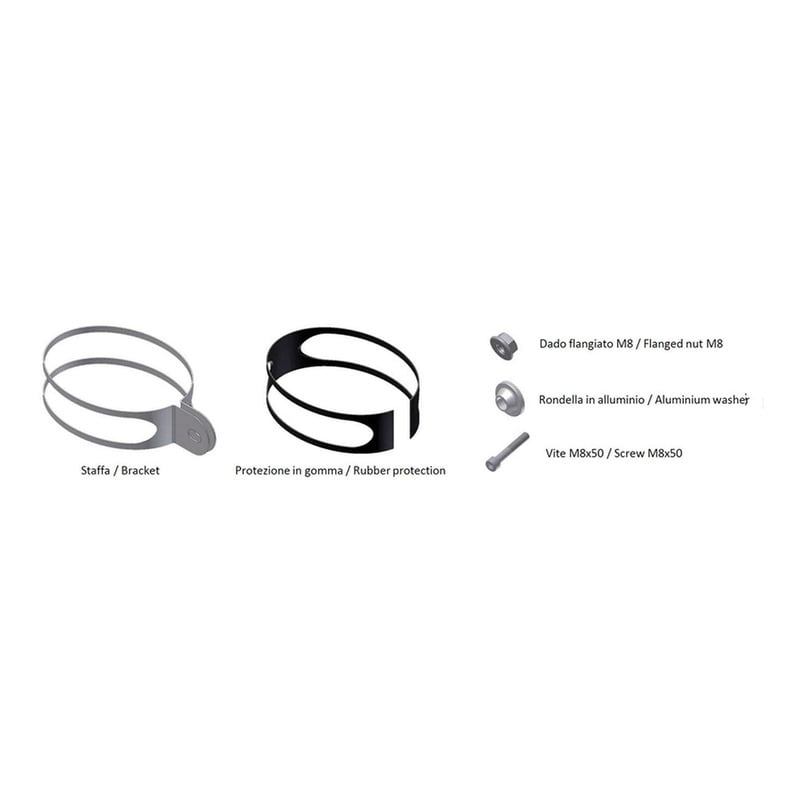 Kit de montage pour silencieux universel Mivv Oval Big
