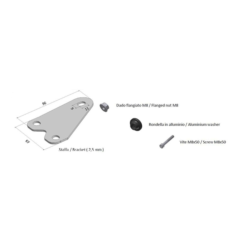 Kit de montage pour silencieux universel Mivv XM-1