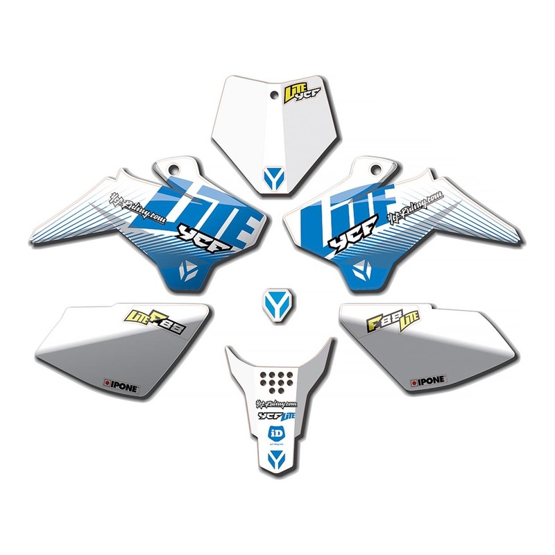 Kit déco 2021 YCF 88 Lite à partir de 2018 bleu/blanc