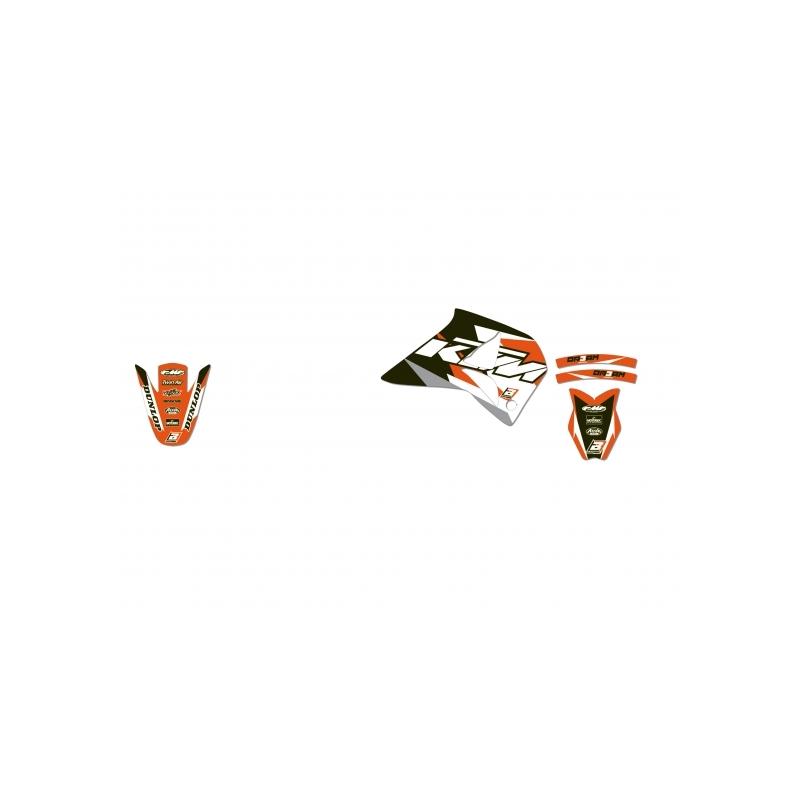 Kit déco Blackbird Dream Graphic 3 KTM 620 LC4 96-99 orange