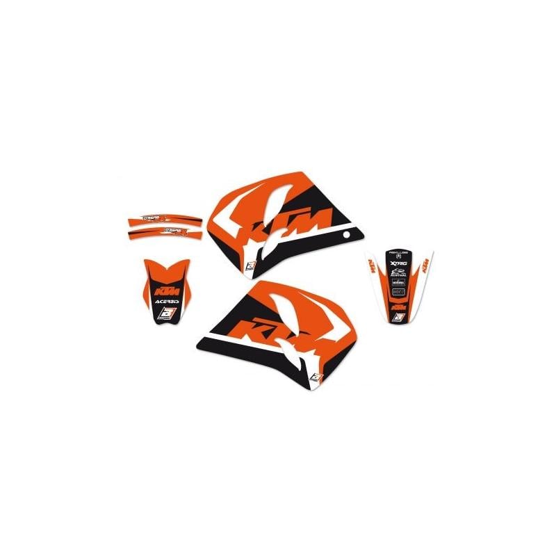 Kit déco BlackBird - Dream Graphic 4 - KTM 360 MX 96-97 - Orange/Noir