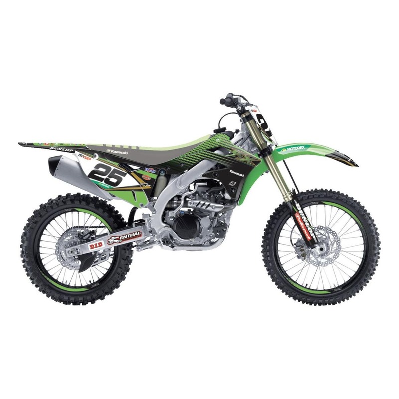 Kit déco Blackbird Racing Replica 2019 Team KRT Kawasaki 450 KX-F 12-