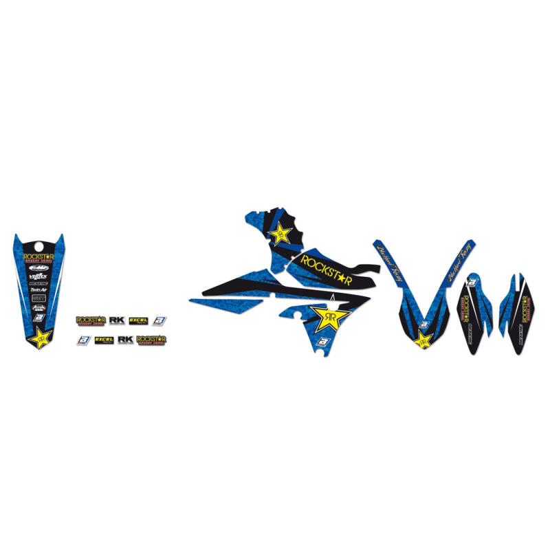 Kit déco Blackbird Racing Rockstar Energy Yamaha WR 400F 98-02 bleu/n