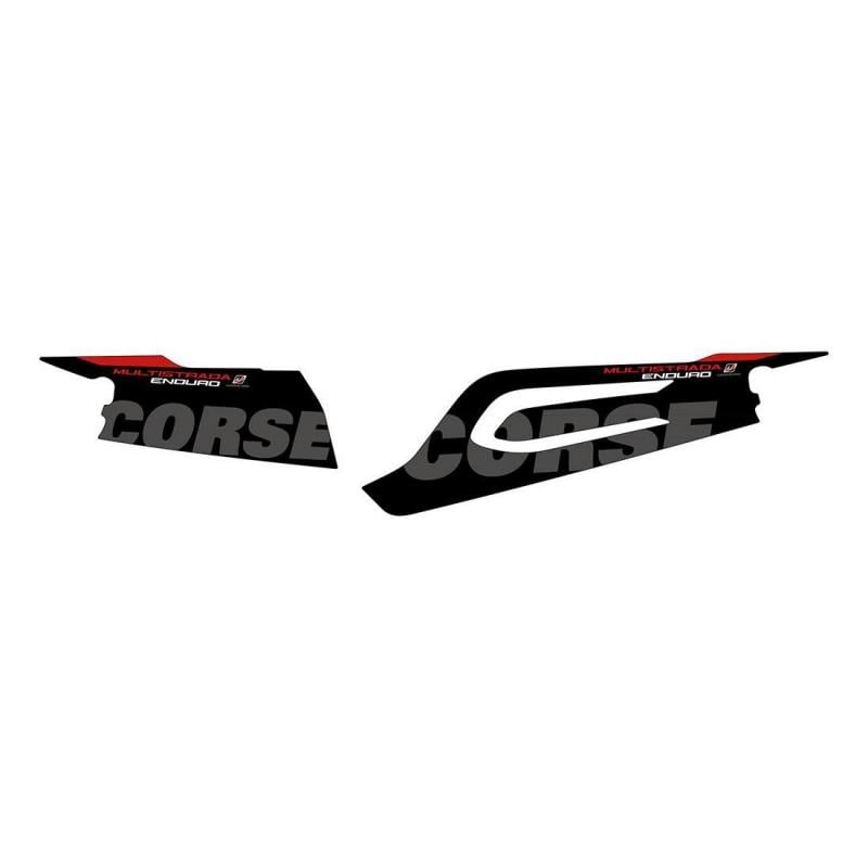 Kit déco bras oscillant Uniracing rouge/noir Ducati Multistrada 1200
