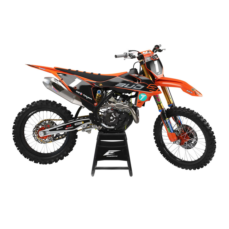 Kit Déco BUD RACING Industries Noir Orange pour KTM 85 SX 18-24