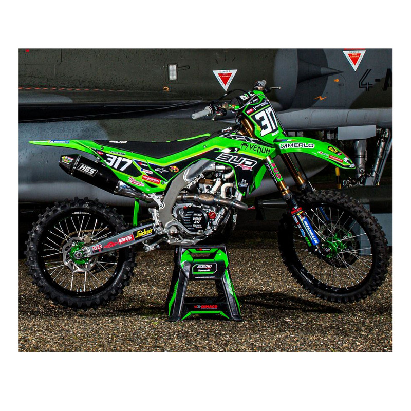 Kit Déco BUD RACING Réplica Team Bud 2024 pour Kawasaki 450 KXF 2024