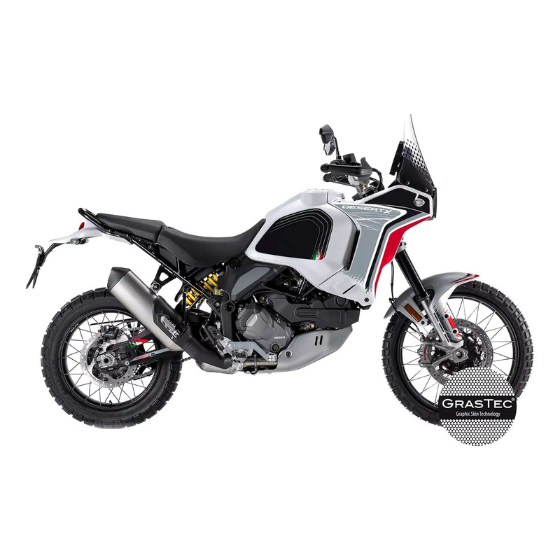 Kit déco complet Uniracing Ducati Desert X 22-24 noir/gris/rouge