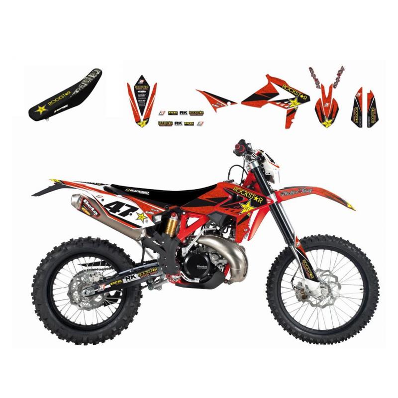 Kit déco + Housse de selle Blackbird Rockstar Energy Beta 450RR 13-14