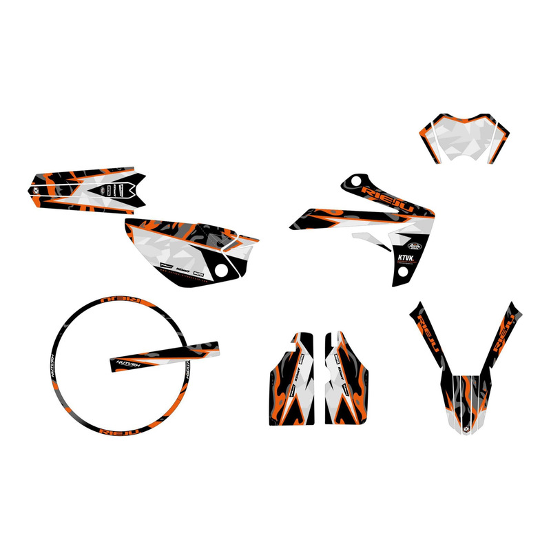 Kit déco Kutvek Barbarian orange brillant Rieju MRT 50 2009-21
