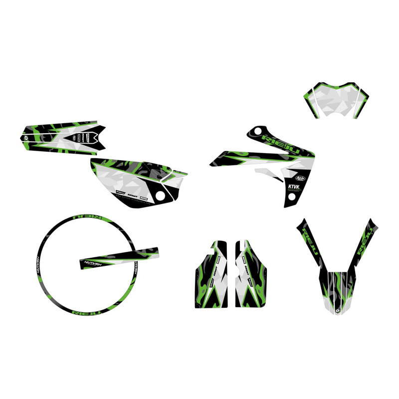 Kit déco Kutvek Barbarian vert brillant Rieju MRT 50 2009-21