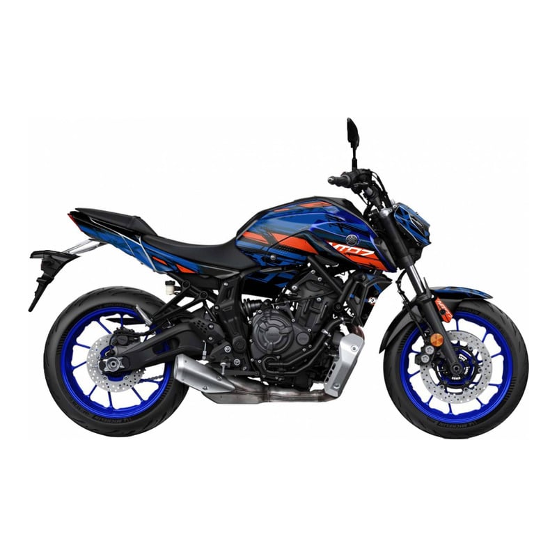 Kit déco Kutvek brillant Channel Bleu Yamaha MT-07 21-22