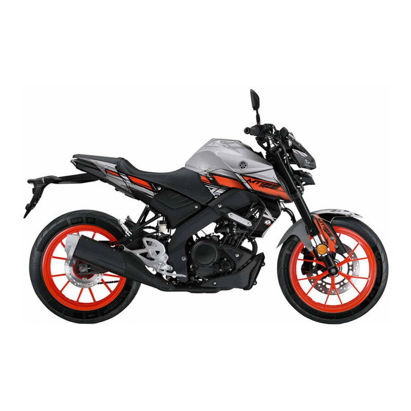 Kit déco Kutvek brillant Channel Gris Yamaha MT-125 20-21