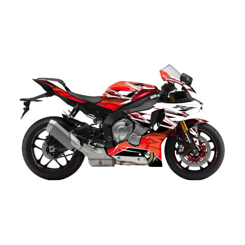 Kit déco Kutvek brillant Mission Rouge Yamaha YZF-R1 09-14