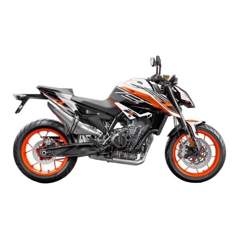 Kit déco Kutvek brillant Perform Noir/Blanc KTM Duke 790 18-21