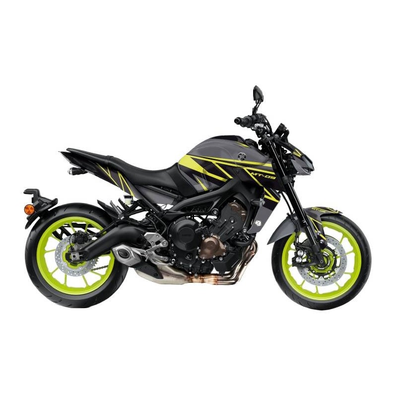 Kit déco Kutvek brillant Replica Noir/Jaune Yamaha MT-09 14-16