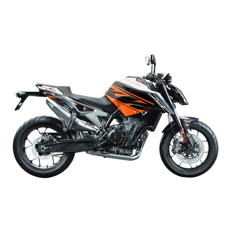 Kit déco Kutvek brillant Spring Blanc/Orange KTM Duke 790 18-21