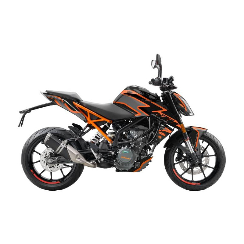 Kit déco Kutvek brillant Storm Noir/Orange KTM Duke 125 11-16